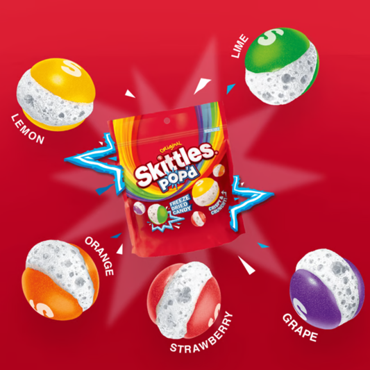 Freeze-Dried Fun: Taste the Rainbow With New Skittles Pop'd