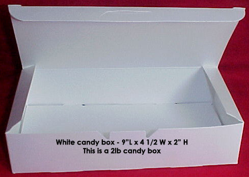 2lb White Empty Candy Box 25 Count