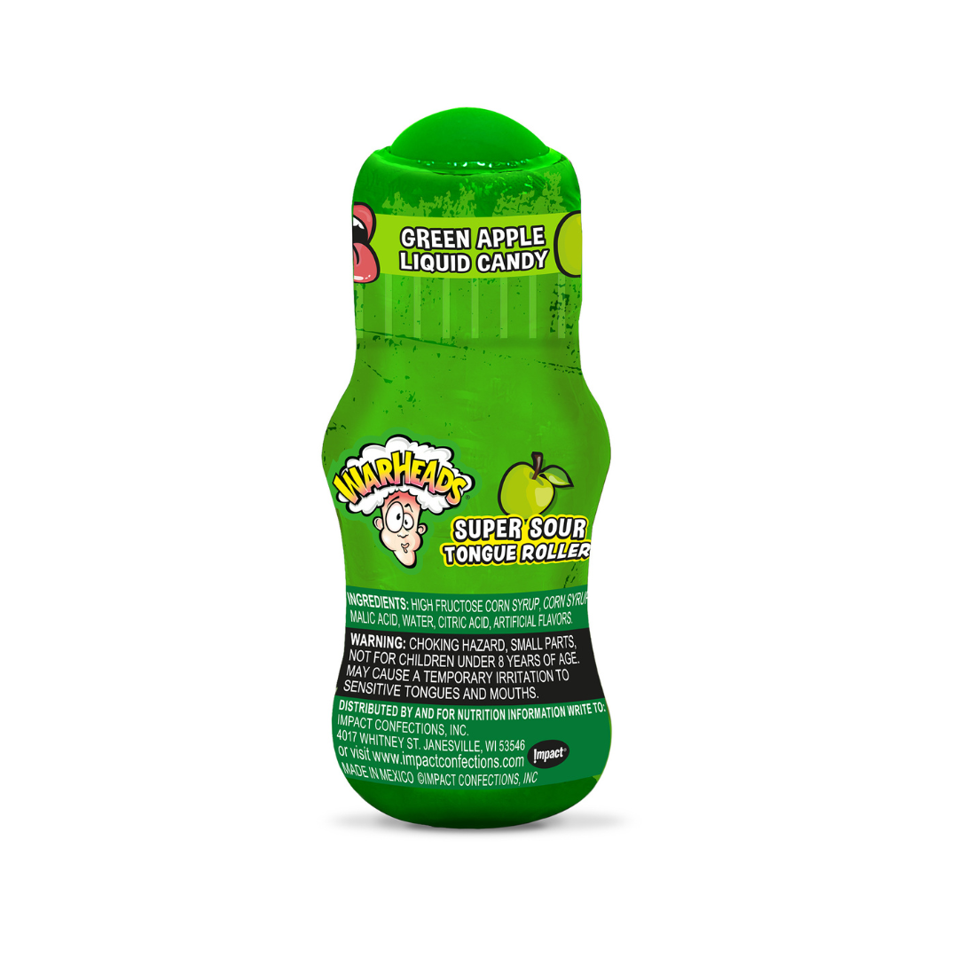 WarHeads Super Sour Tongue Roller Liquid Candy - 0.85oz / 12ct