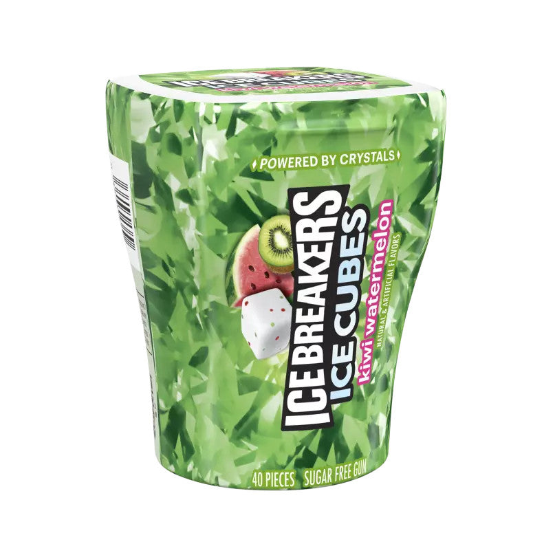 ICE BREAKERS Ice Cubes Kiwi Watermelon Sugarfree Gum - 40pc / 3.24oz