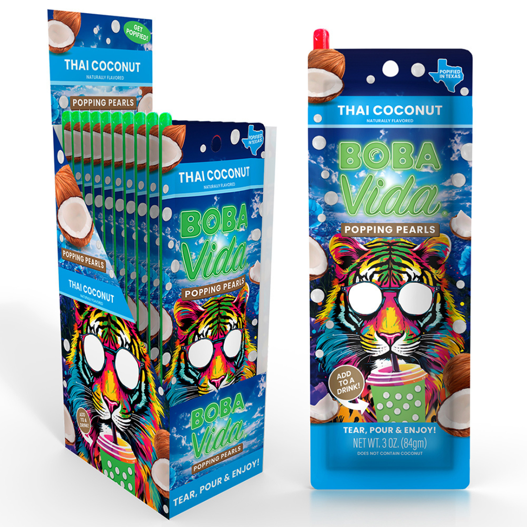BobaVida Thai Coconut Popping Pearls - 3oz / 12ct