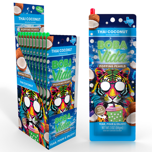 BobaVida Thai Coconut Popping Pearls - 3oz / 12ct