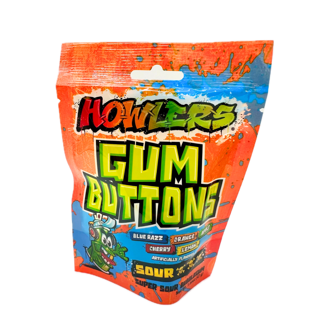 Howlers Sour Gum Buttons - 1.66oz / 12ct