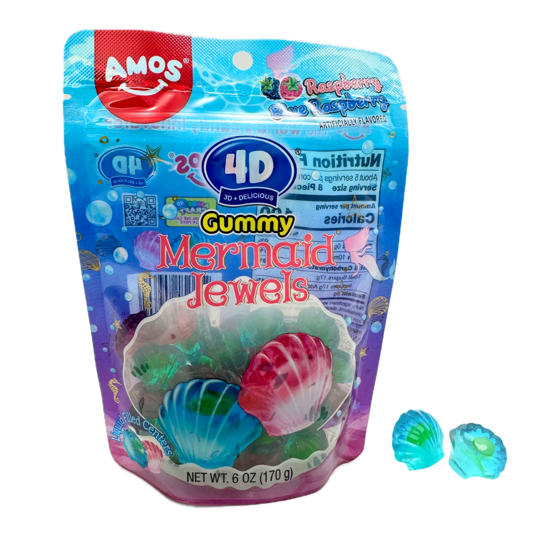 Amos 4D Gummy Mermaid Jewels - 6oz