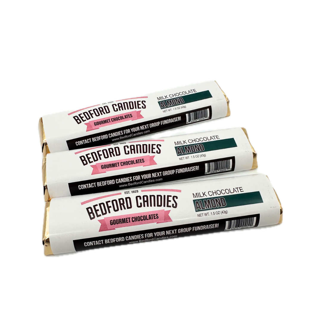 Bedford Candies Milk Chocolate Almond Bars - 1.5oz / 30ct