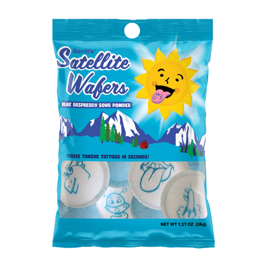 Blue Raspberry Sour Satellite Wafers - 1.27oz