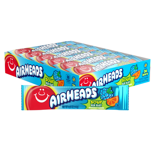 Airheads Sour Blue Blast - 0.55oz / 36ct