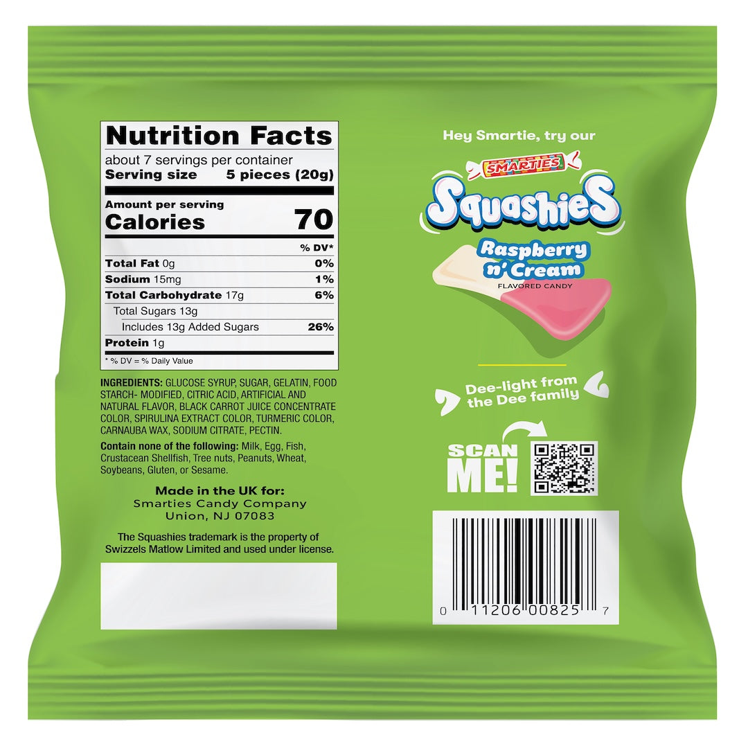 Smarties Squashies Cherry & Apple Sours - 5oz