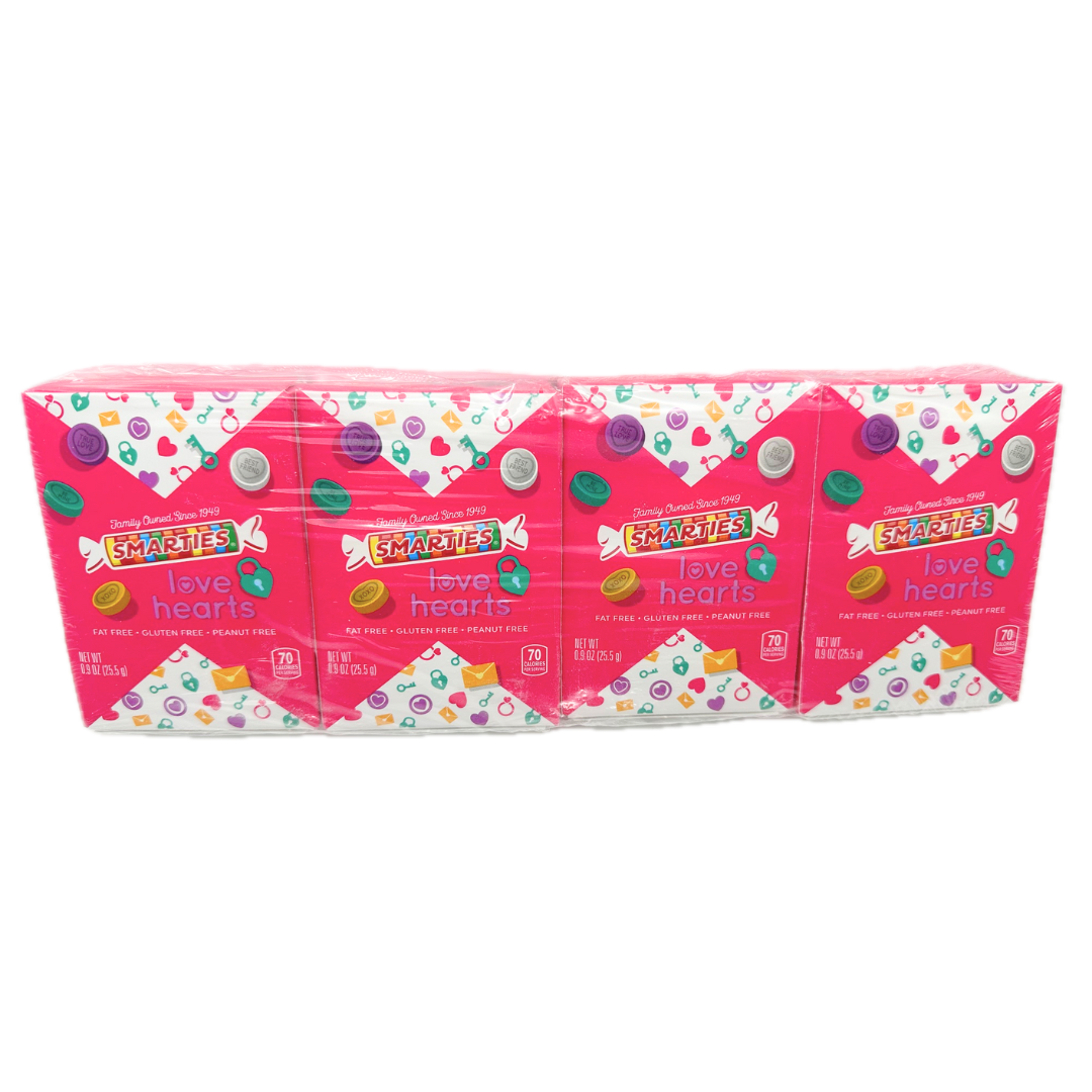 Smarties Love Hearts Valentine's Boxes - 4pk / 24ct