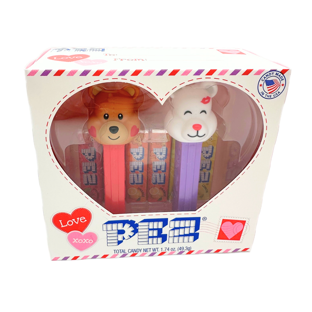 PEZ Happy Hearts Valentine's Bears Twin Pack – Blair Candy Company PEZ Happy Hearts Valentine's Bears Twin Pack – Blair Candy Company