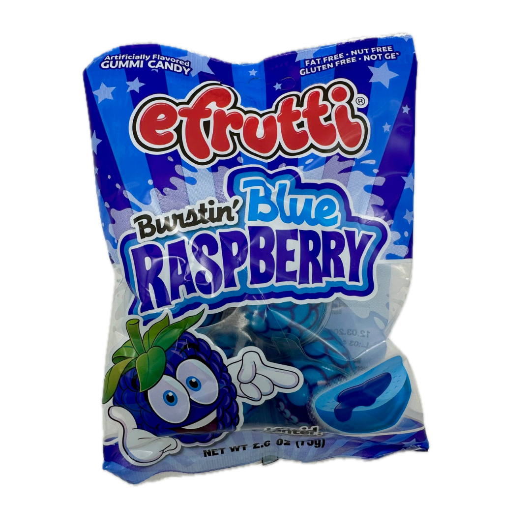 efrutti Burstin' Blue Raspberry Gummi Candy - 2.6oz