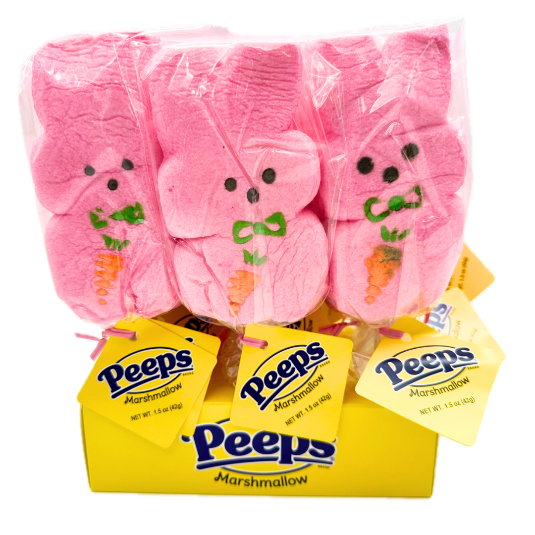 PEEPS Pink Marshmallow Bunny Pop - 1.5oz / 12ct