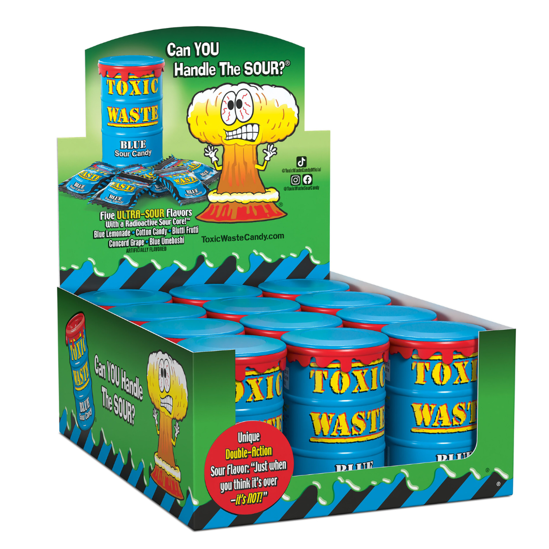 Toxic Waste Blue Sour Candy - 1.48oz / 12ct