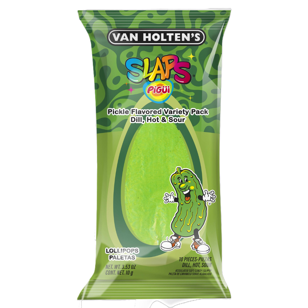 Val Holten's Slaps Pickle Flavored Lollipops - 3.53oz / 10ct