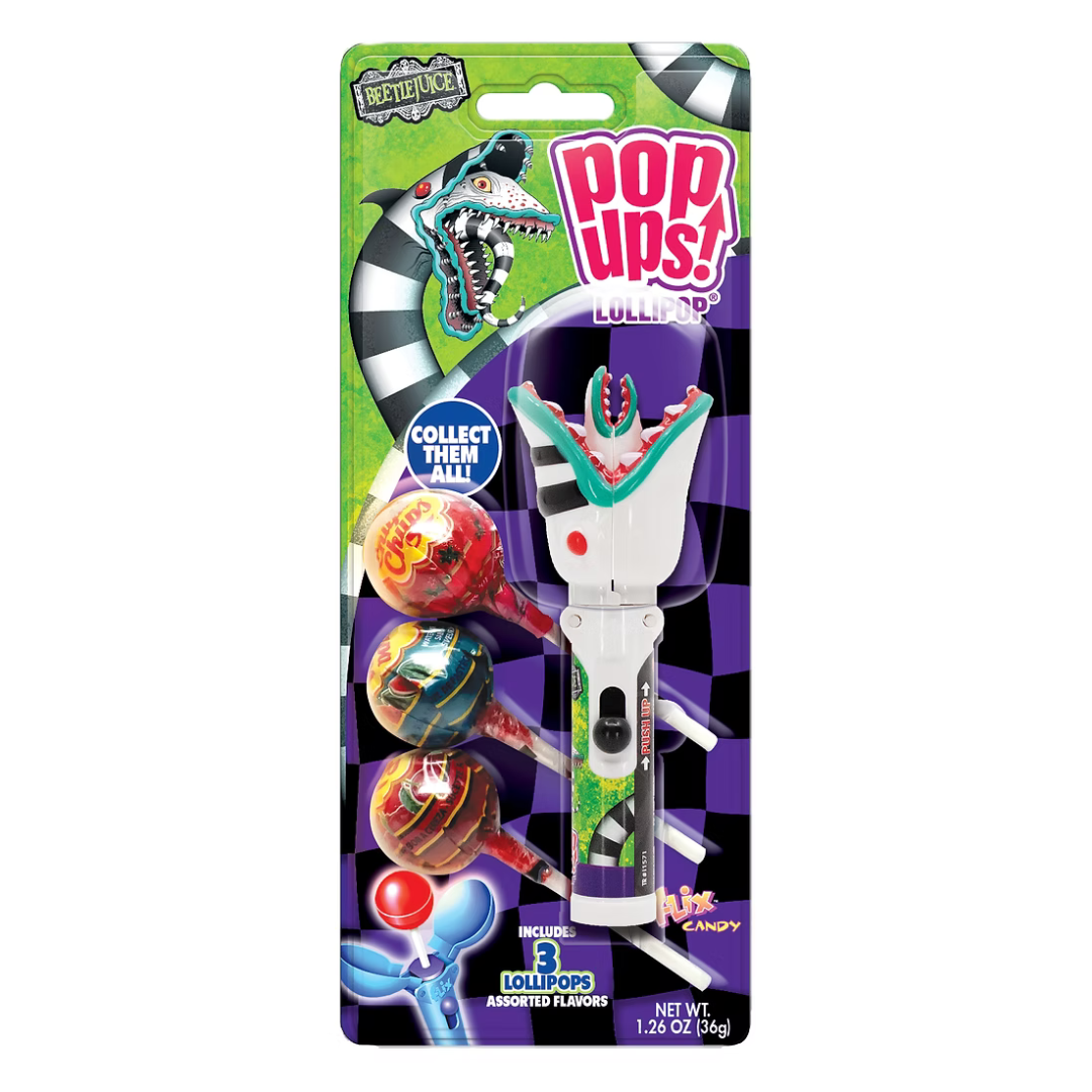 Beetlejuice Pop Ups Lollipops - 12ct