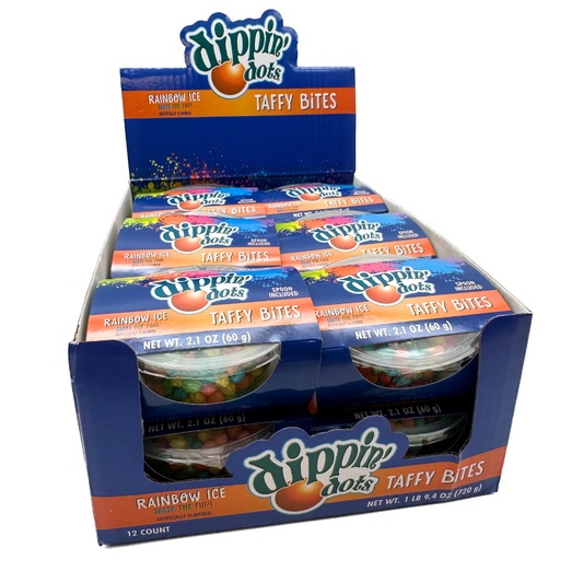 Dippin' Dots Rainbow Ice Taffy Bites - 2.1oz / 12ct