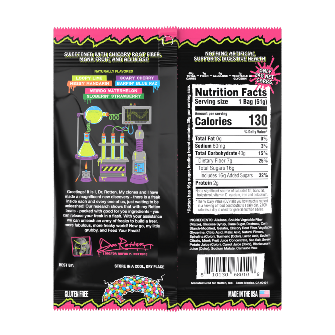 Rotten Sour Gummy Cruncheez - 1.8oz