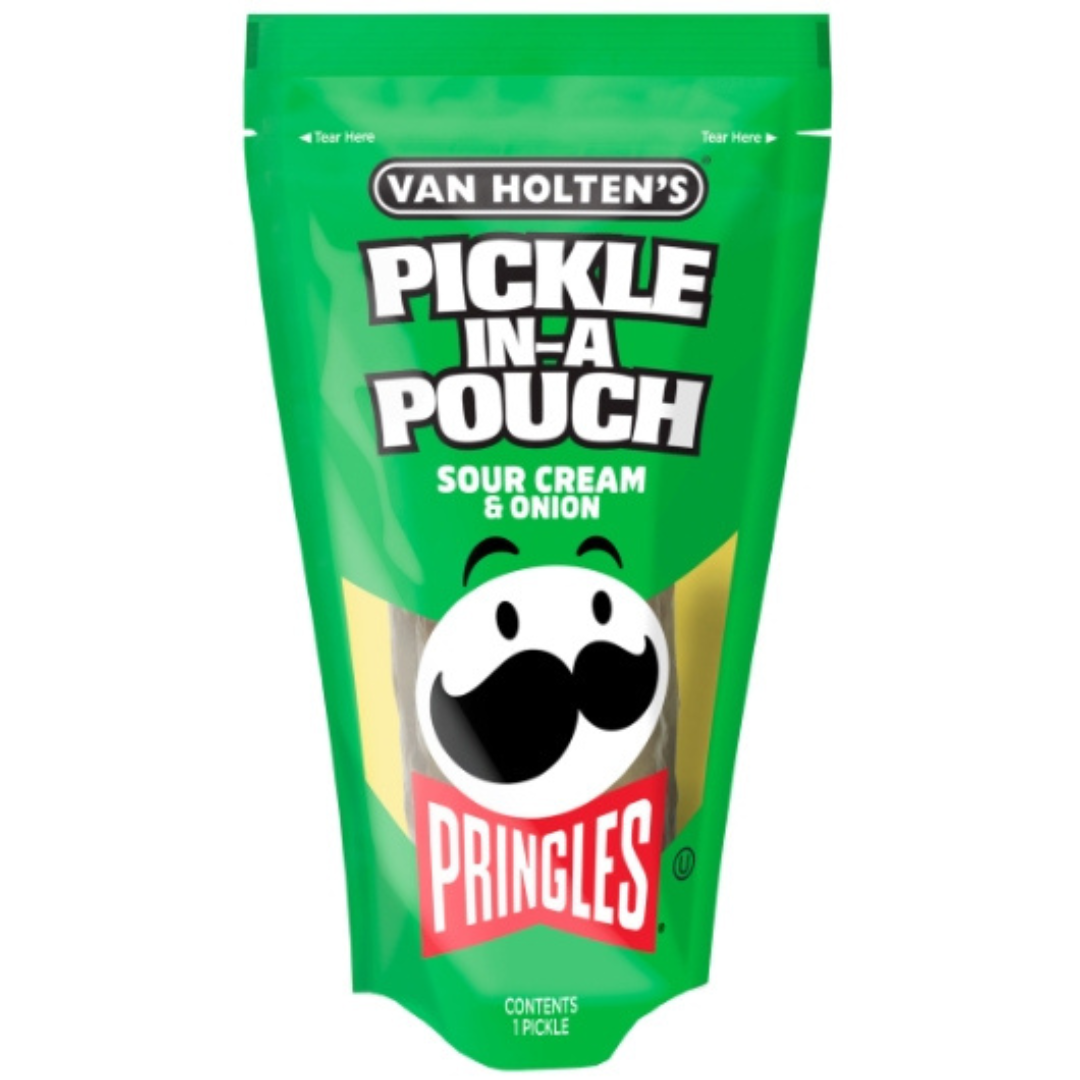 Van Holten's Pringles Sour Cream & Onion Flavor Pickle-in-a-Pouch - 12ct