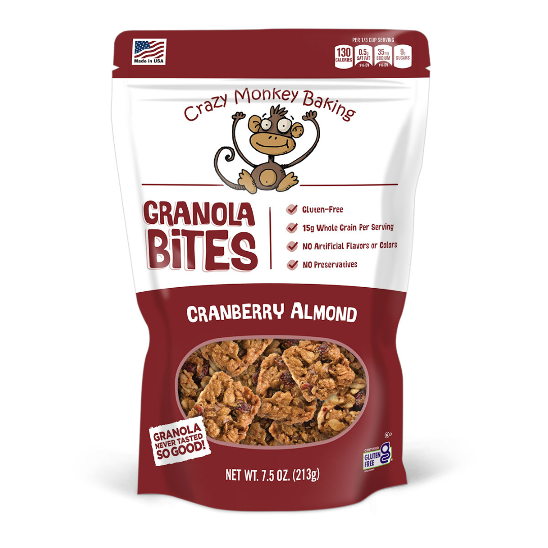 Crazy Monkey Baking Cranberry Almond Granola Bites - 7.5oz