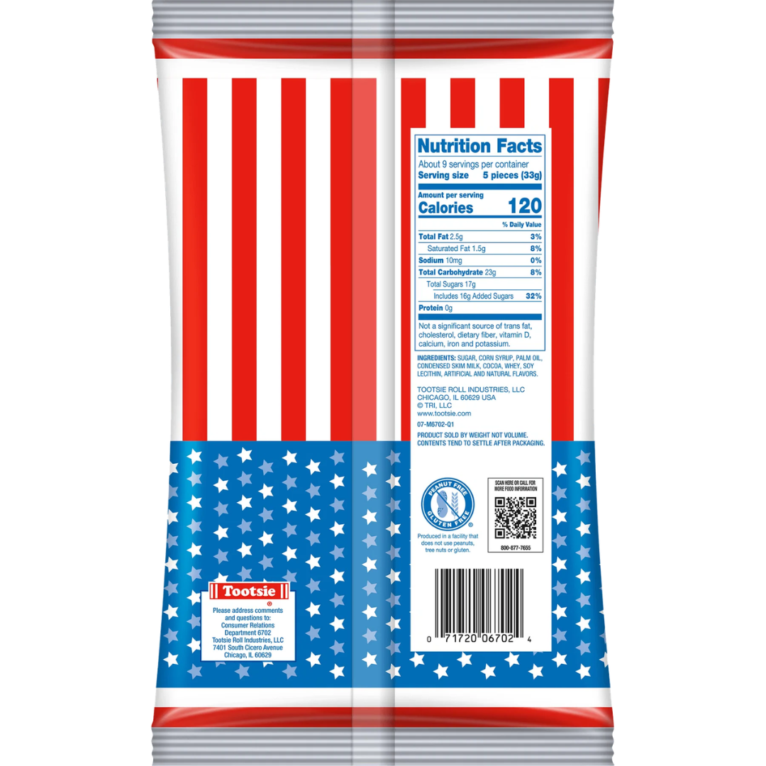 American Flag Wrapped Tootsie Rolls - 11oz