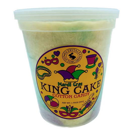 Mardi Gras King Cake Cotton Candy - 1.75oz
