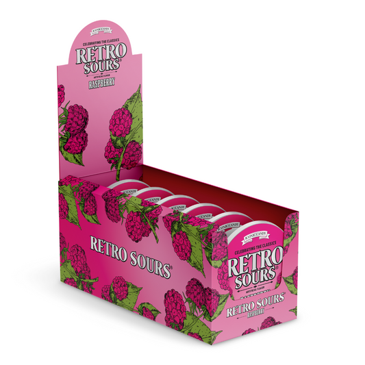Retro Sours Raspberry Hard Candy - 2.12oz / 8ct