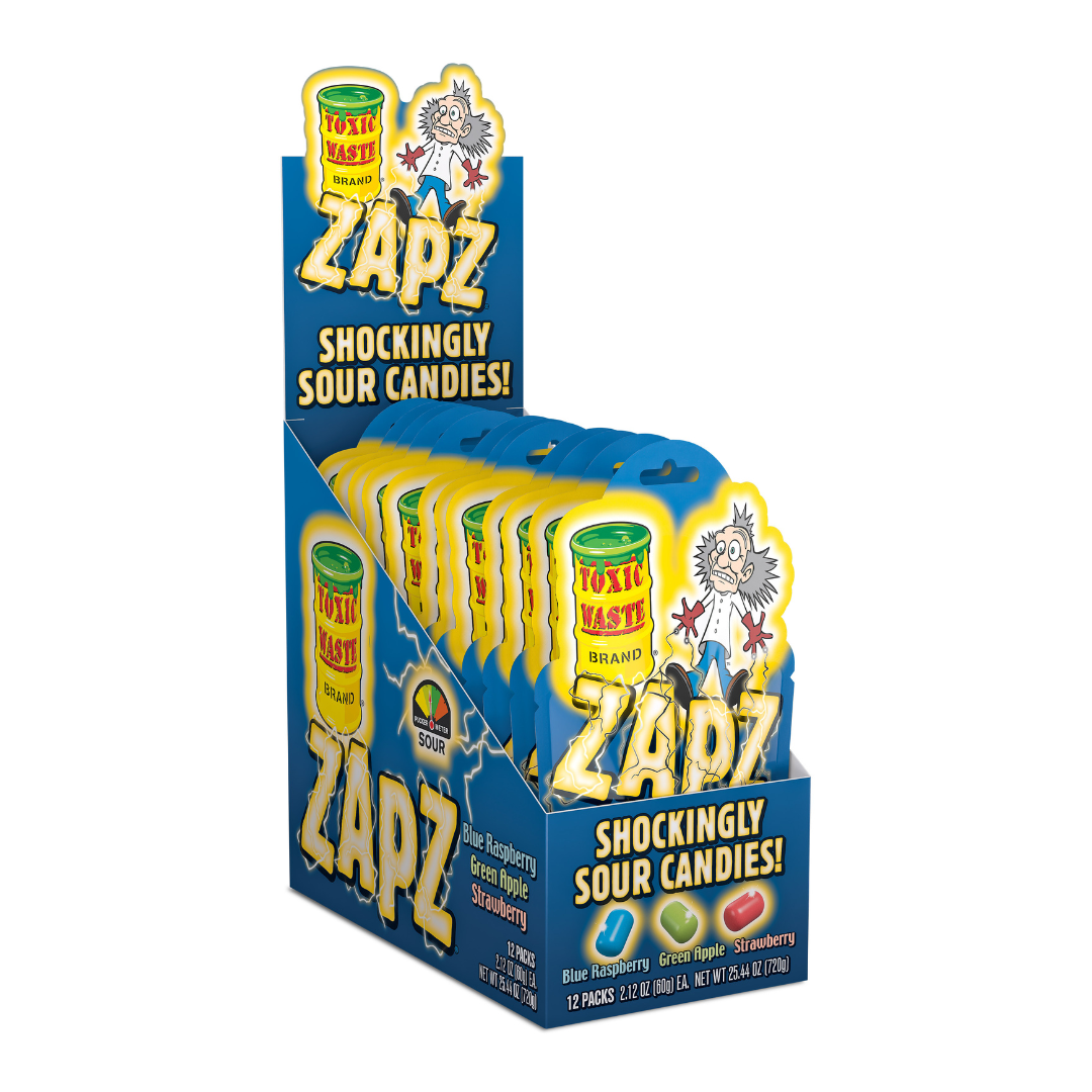 Toxic Waste Zaps Sour Candies - 2.12oz / 12ct