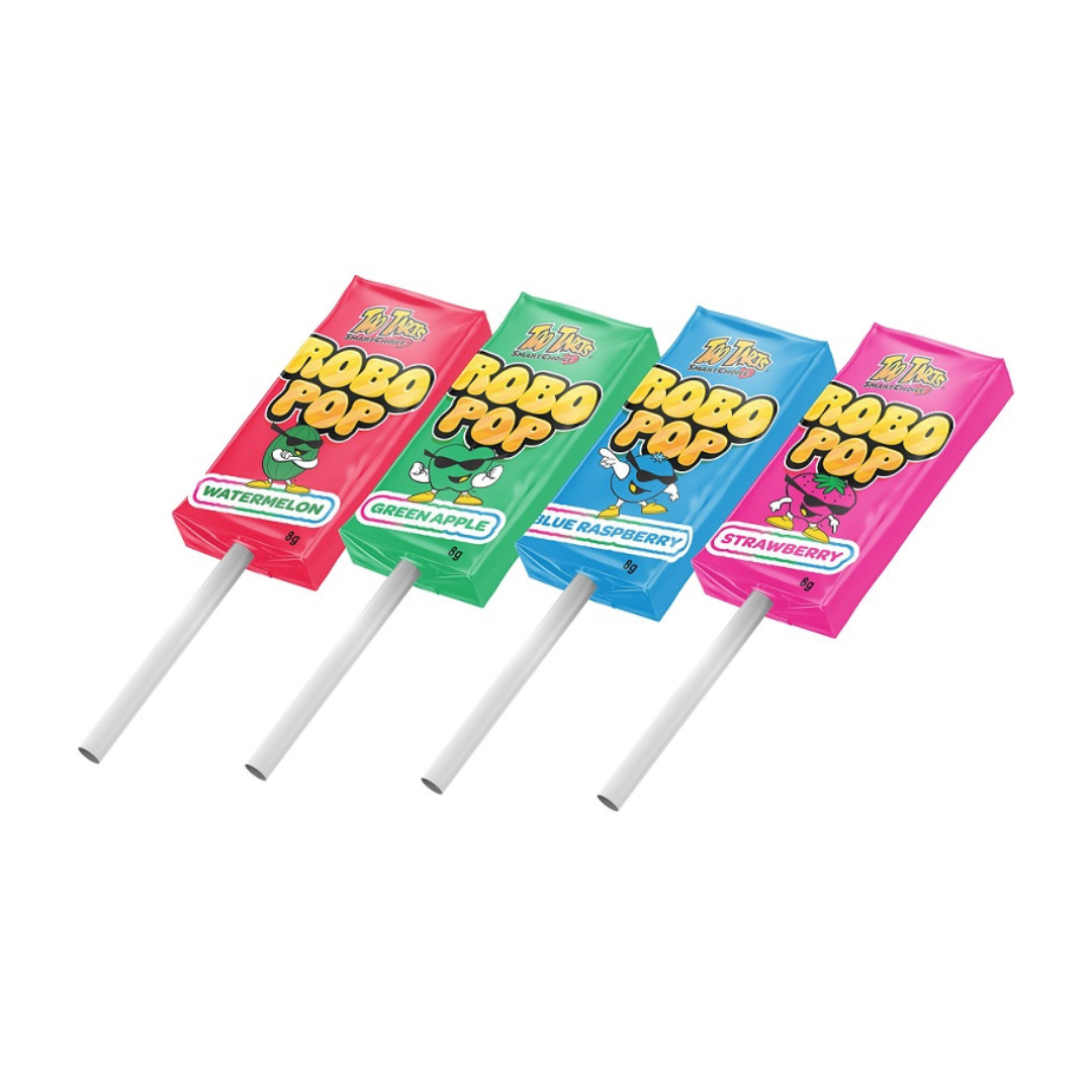 Too Tarts Robo Pops Taffy Pops - 3.4oz / 12ct