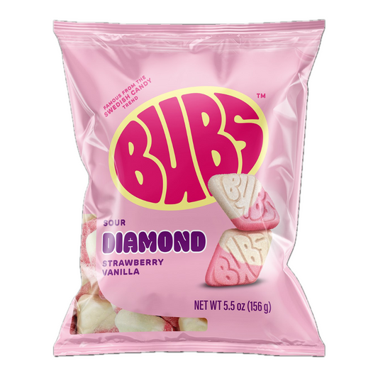 BUBS Sour Strawberry Vanilla Diamond Foam Candy - 5.5oz