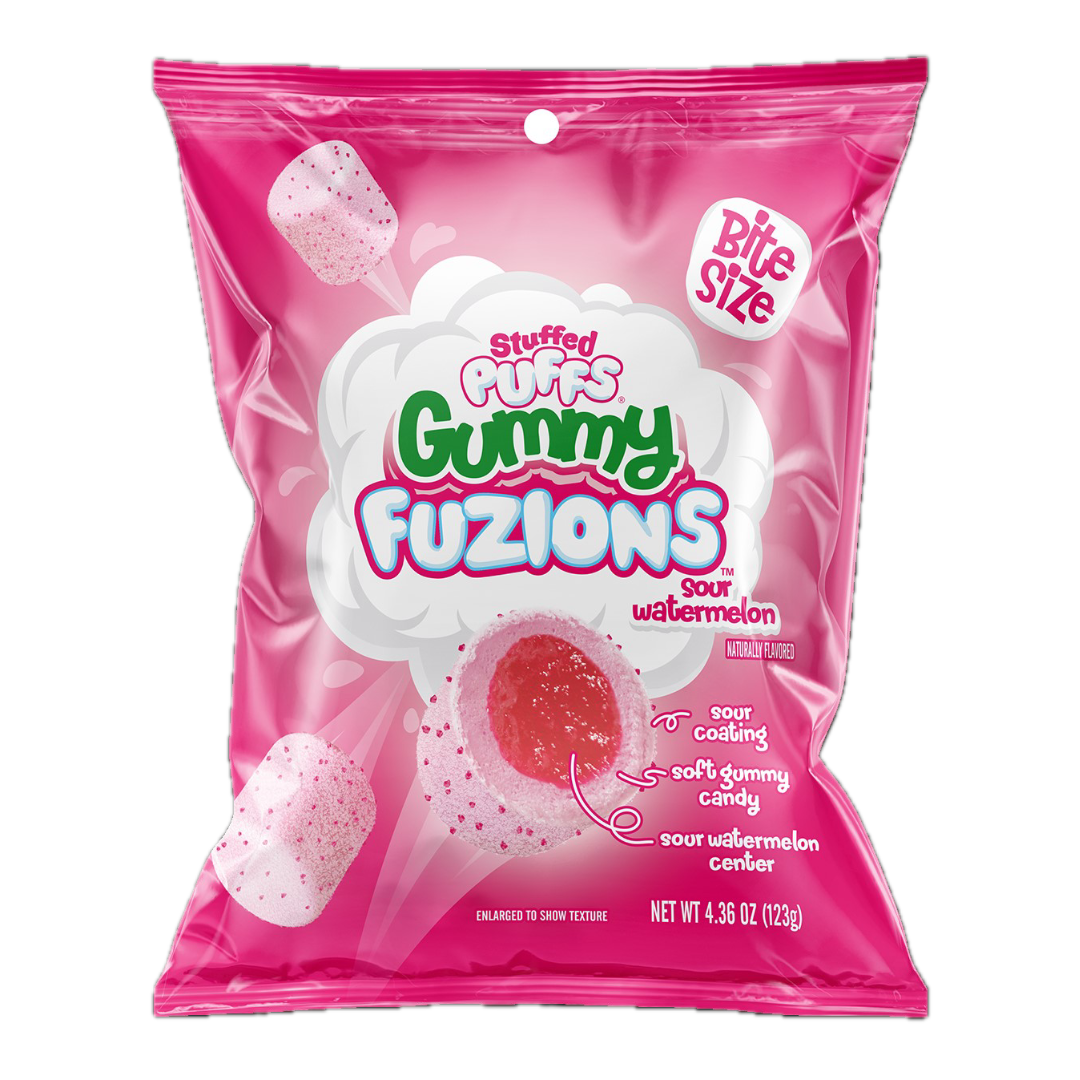 Stuffed Puffs Sour Watermelon Gummy Fuzions - 4.36oz