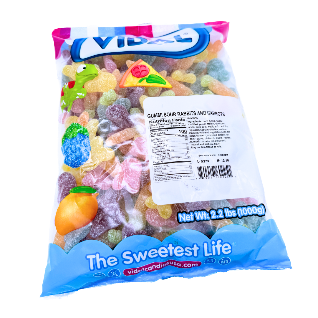 Gummi Sour Rabbits and Carrots - 2.2lb