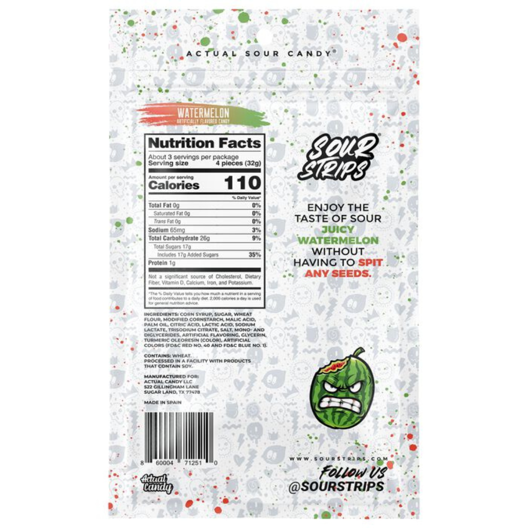 Sour Strips Watermelon - 3.4oz