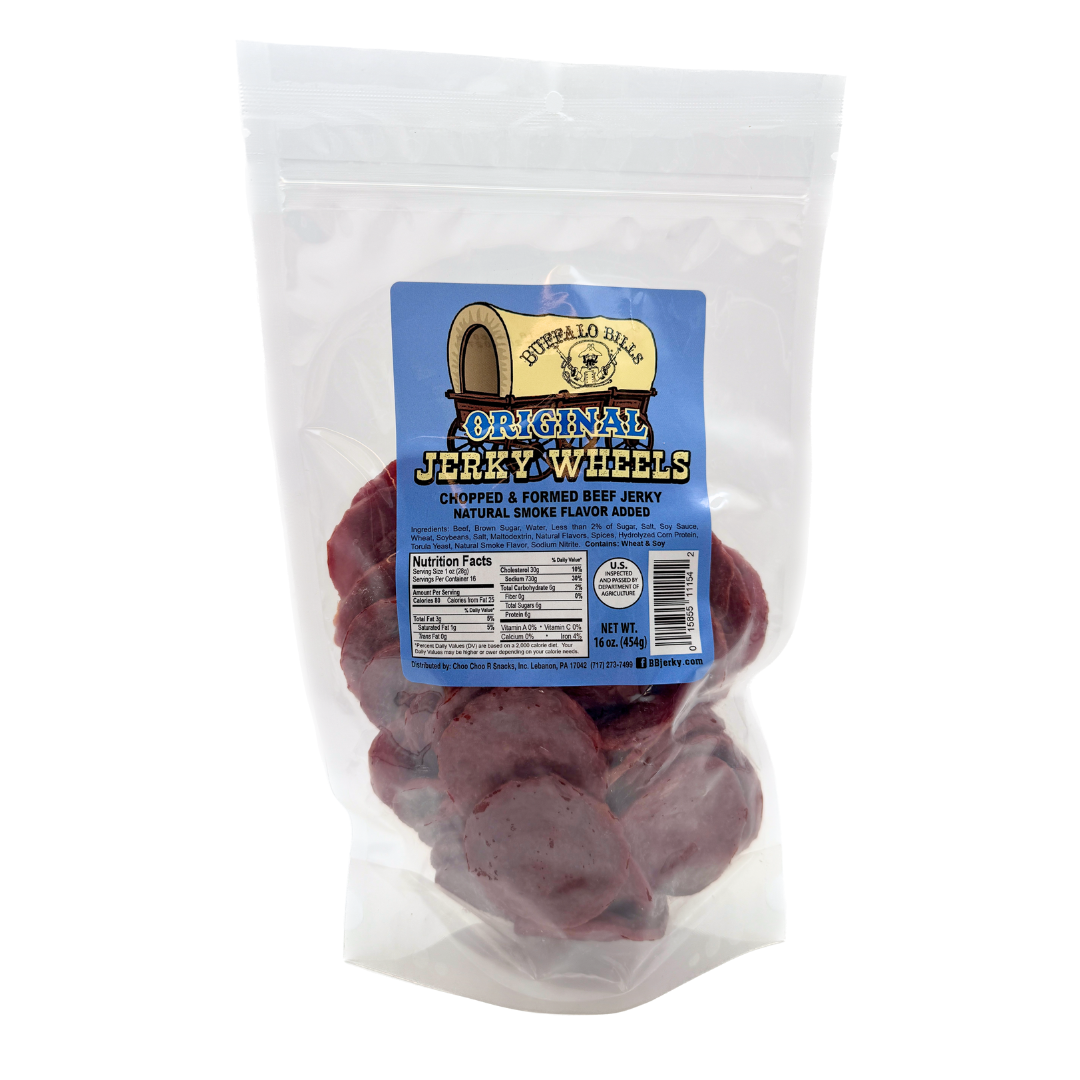 Buffalo Bill's Original Jerky Wheels - 64pc / 16oz