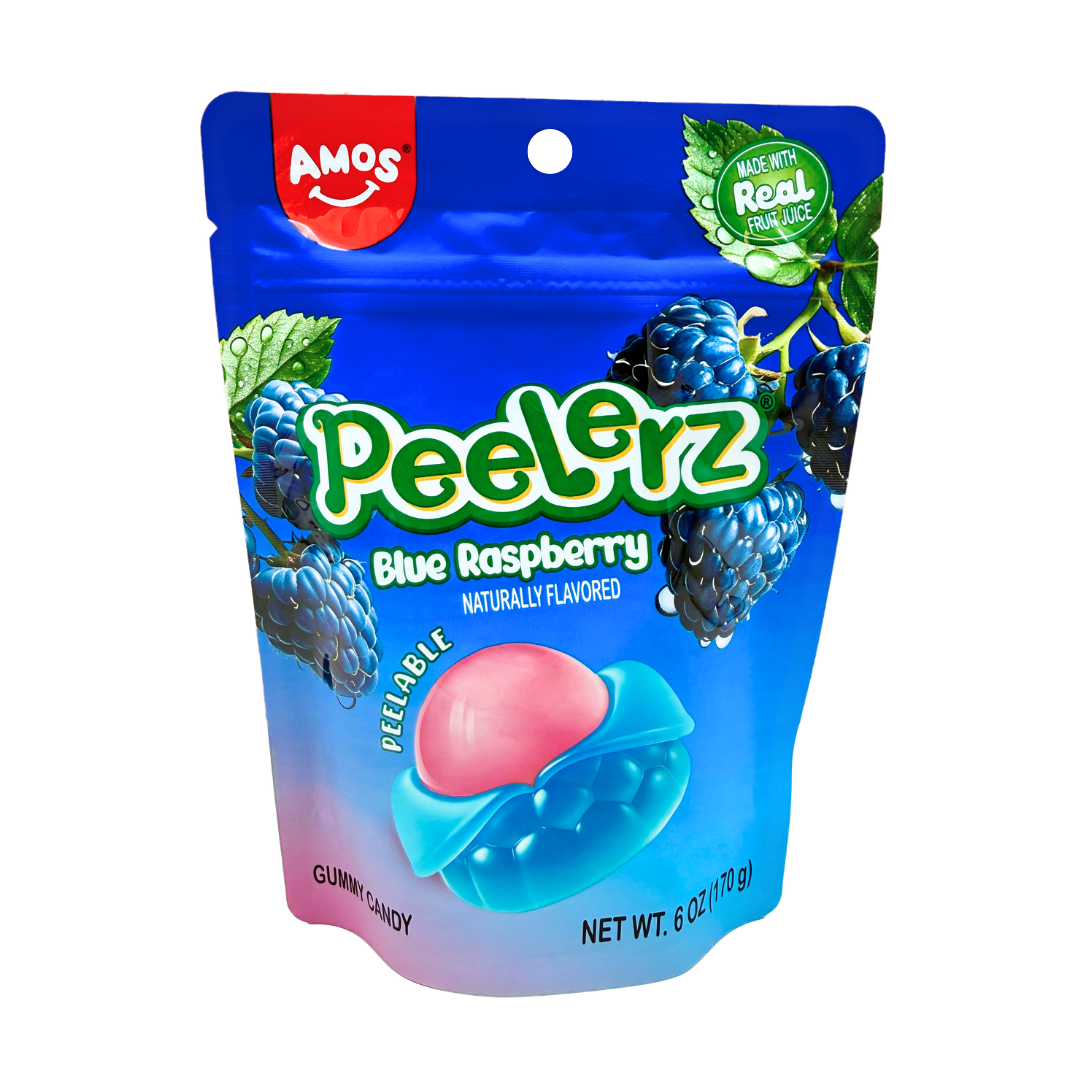 AMOS Peelerz Gummy Blue Raspberry - 6oz – Blair Candy Company