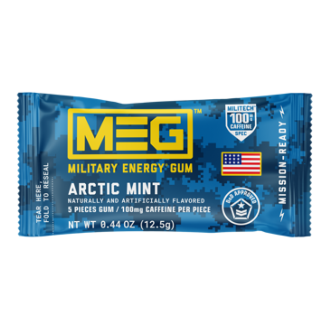 MEG Artic Mint Military Energy Gum - 0.44oz / 12ct