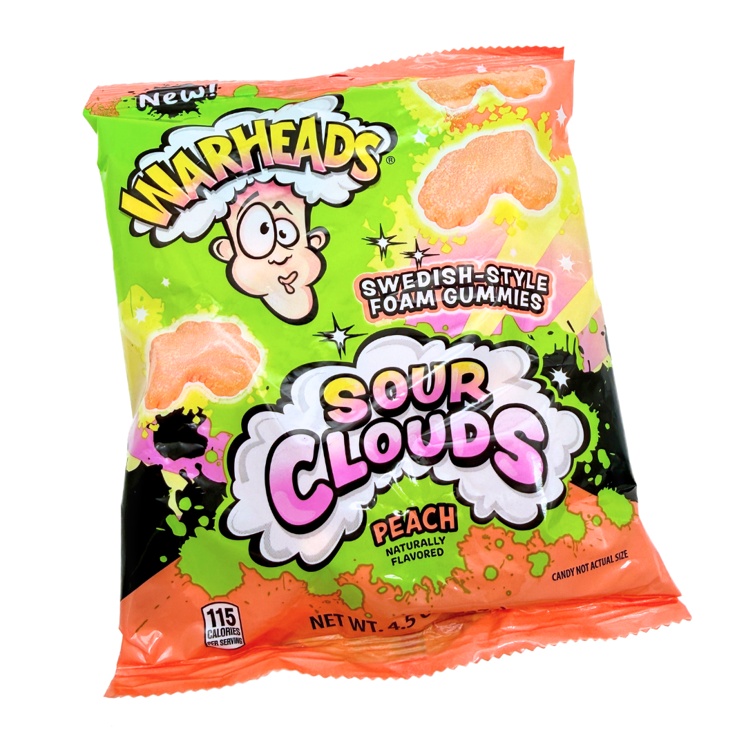 Warheads Peach Sour Clouds Swedish-Style Foam Gummies - 4.5oz