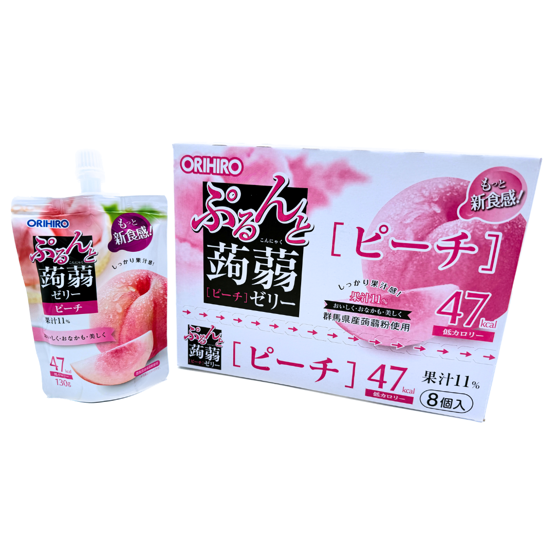 Orihiro Konjac Peach Jelly - 130g / 8ct – Blair Candy Company