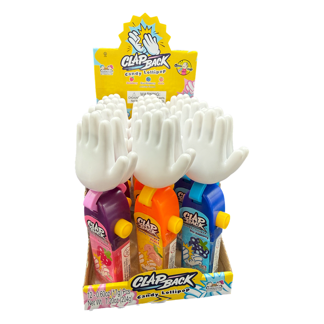 Kidsmania Clap Back Candy Lollipop - 0.6oz / 12ct