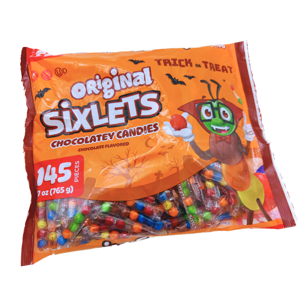 Original Sixlets Chocolatey Candies 145 Piece Halloween Bag - 27oz