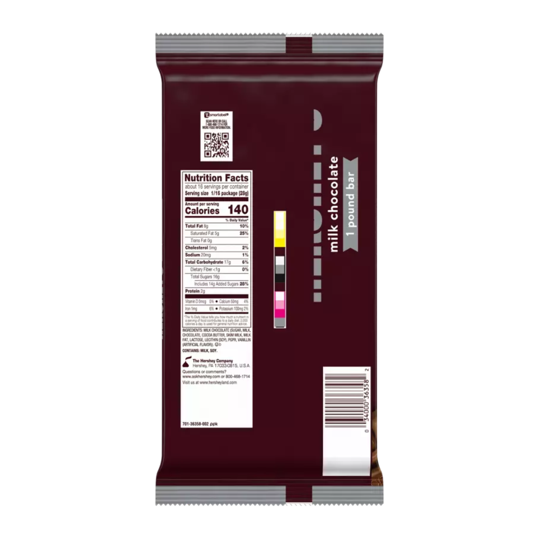 Hershey's 1 Pound Milk Chocolate Bar