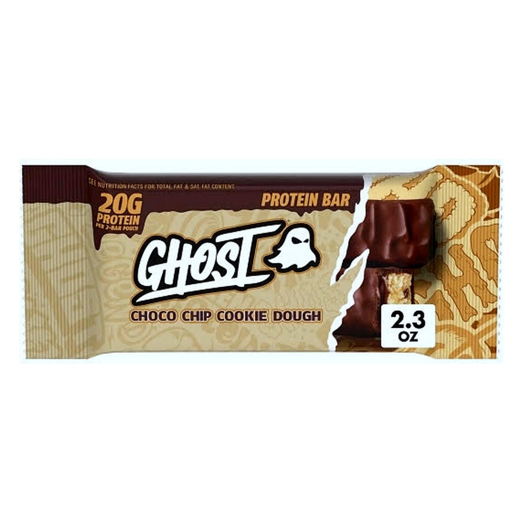 Ghost Choco Chip Cookie Dough Protein Bar - 2.3oz / 12ct