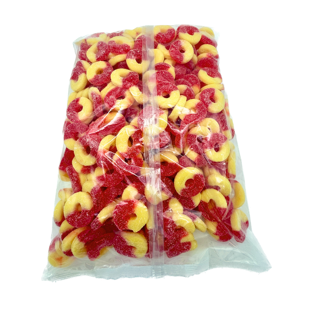 Gummi Strawberry-Banana Rings - 4.5lb