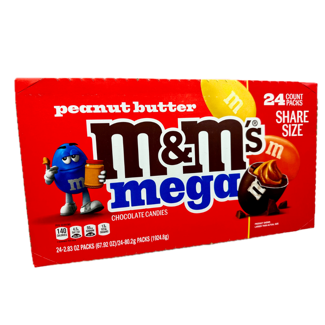 M&M's Mega Peanut Butter Share Size - 2.83oz / 24ct – Blair Candy M&M's Mega Peanut Butter Share Size - 2.83oz / 24ct – Blair Candy
