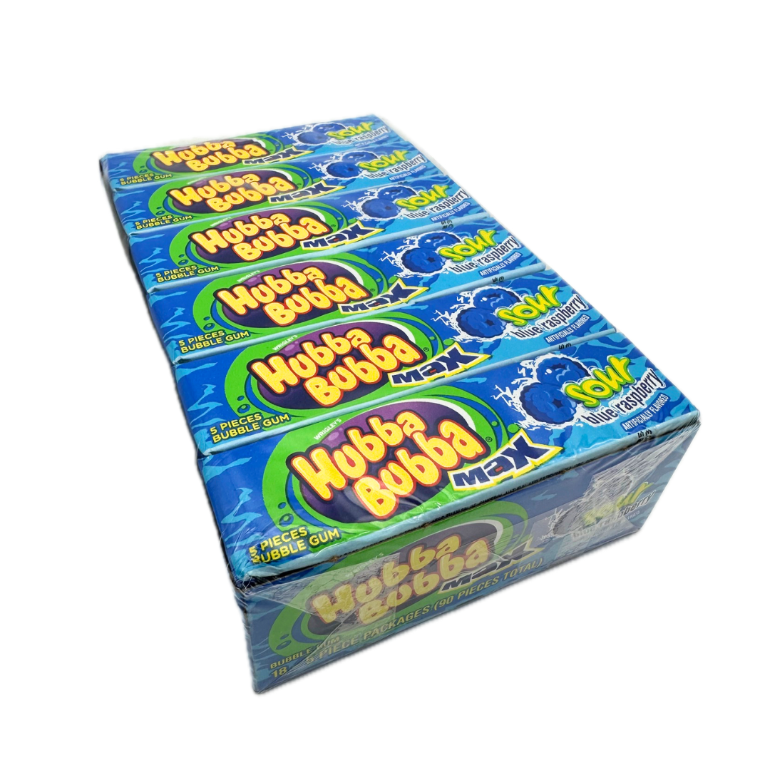 HUBBA BUBBA Max Sour Blue Rasperry Gum - 5pc / 18ct