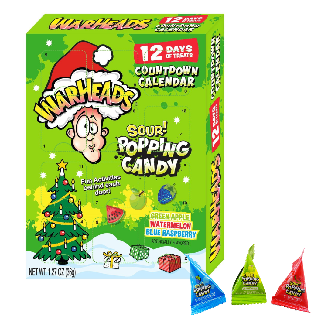 Warheads Sour Popping Candy Advent Calendar - 1.27oz