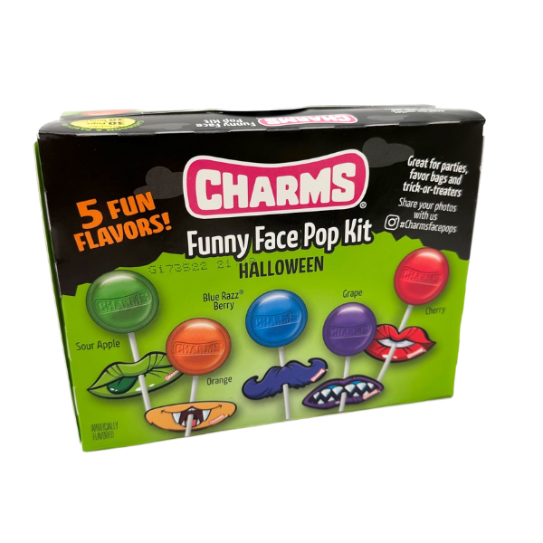 Charms Funny Face Halloween Lollipop Kit - 30ct