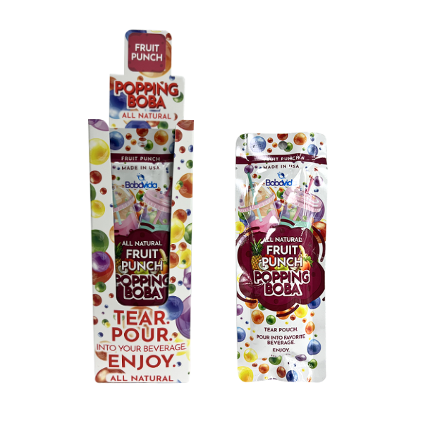 BOBAVIDA Fruit Punch Popping Boba - 3oz / 10ct