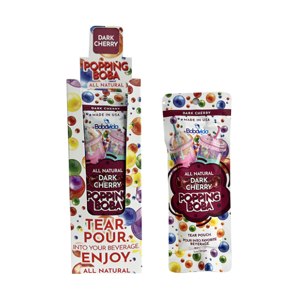 BOBAVIDA Dark Cherry Popping Boba - 3oz / 10ct