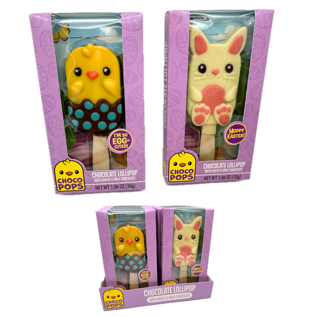 Easter Choco Pops Chocolate Lollipops - 1.06oz / 8ct