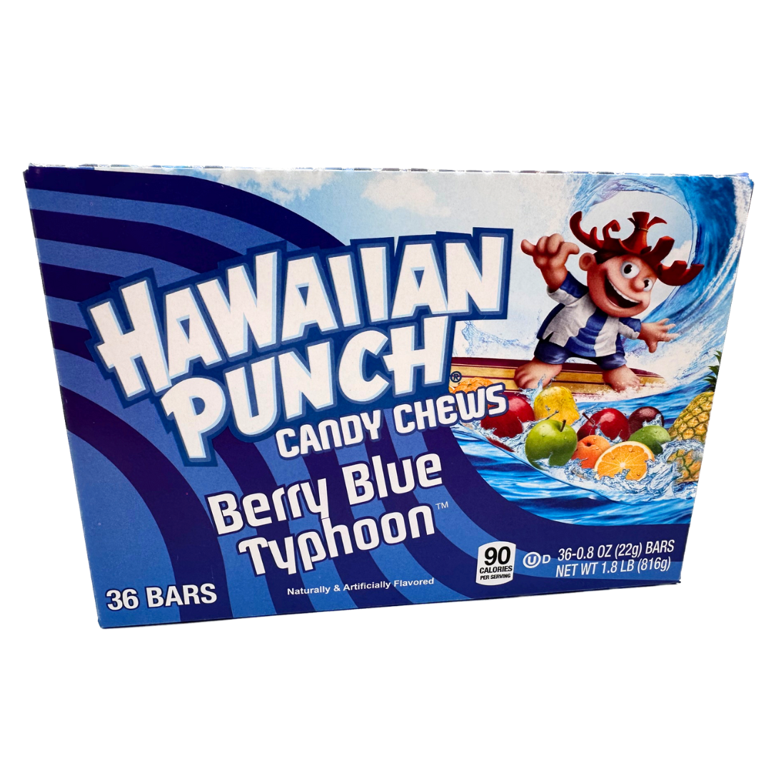 blue hawaiian chewing tobacco Punch Berry Typhoon Candy Chews 0.8 oz. Bar Blue Hawaii High Chews :